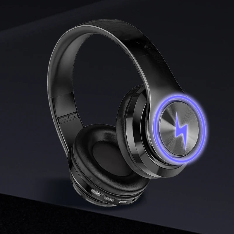 Wireless Bluetooth 5.0 Headphone With Microphone On-Ear Headset Stereo Sound Earphones Sports Gaming Foldable Headphones