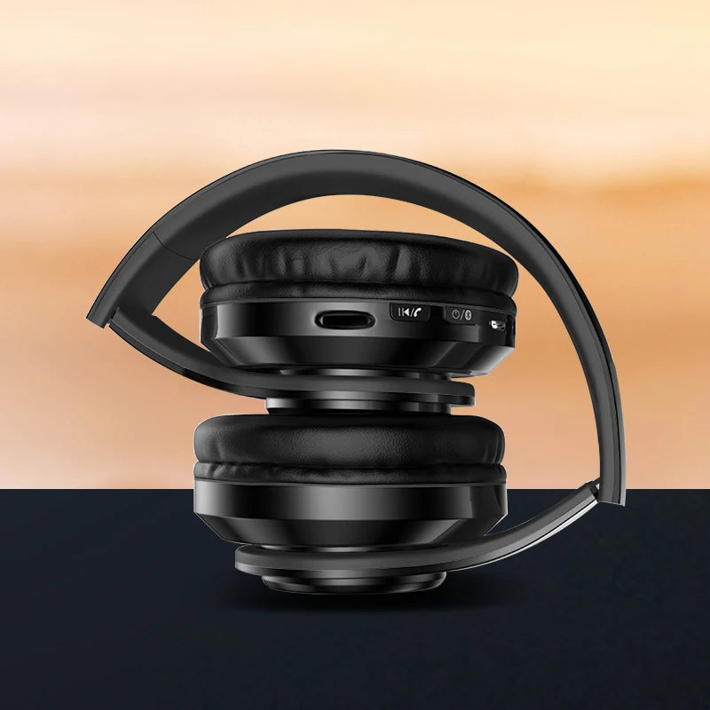 Wireless Bluetooth 5.0 Headphone With Microphone On-Ear Headset Stereo Sound Earphones Sports Gaming Foldable Headphones